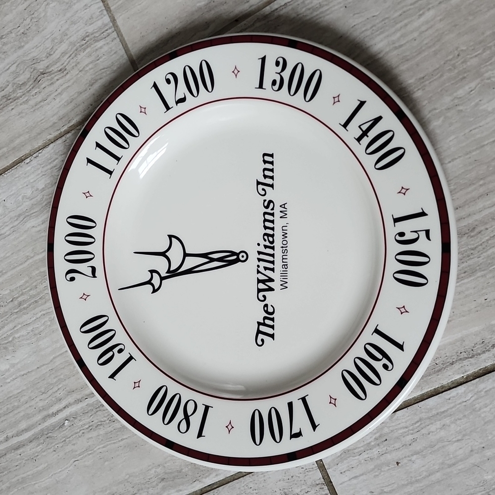 Millennium 2000 Clock Plate The Williams Inn by Syracuse china